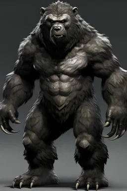 Wolf bear gorilla mix full body