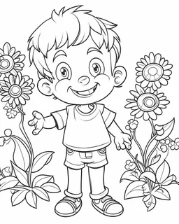 play cartoons coloring pages , no black color, no no flower, b/w outline art for kids coloring book page, Kids coloring pages, full white, kids style, white background, whole body, Sketch style, full body (((((white background))))), only use the outline., cartoon style, line art, coloring book, clean line art, white background, Sketch style