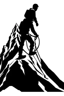 moutain,climber clip art simple two,tone