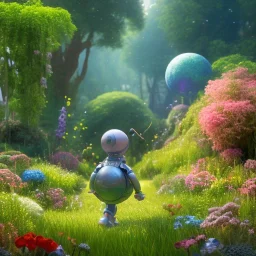 pixar style, volumetric summer garden environment and background, hyper realistic painting of adidas sneaker, looking excited, volumetric lighting, dramatic lighting, detailed digital painting, anime, ornate, colour-saturated colors, chaotic, small minutiae, tiny features, particulars, centered, smooth, sharp focus, renderman gofur render, 8k, uhd, detailed eyes, realistic shaded volumetric lighting, sunlight caustics, backlight, centered camera view