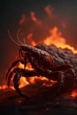 A Hyper-Realistic ,Demonic scorpion in hell , molten lava,4 hyperrealism, intricate and ultra-realistic details, cinematic dramatic light, cinematic film,Otherworldly dramatic stormy sky a, Realistic Elements, Captured In Infinite Ultra-High-Definition Image Quality And Rendering, Hyperrealism, real world, in real life, realism, HD Quality, 8k resolution, , real photo