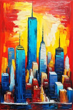 make an abstract painting about 9/11