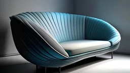 The design of the Concept sofa is inspired by the shape of a fan