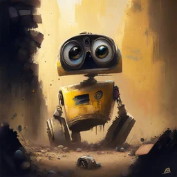 Wall-E , digital art, anime