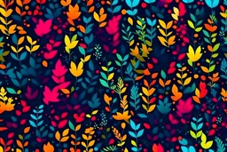 a high quality seamless shape pattern, each abstract seamless, Abstract pattern with concept of nature colorful floral small leaves, 8k, illustration