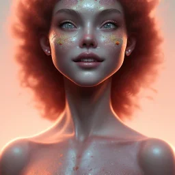 Ultra detailed very beautiful smileing clown girl,beautiful real skin, red nose, symmetrical, ultra detailed curl hair, soft lighting, ultra detailed face, concept art, digital painting, looking into camera, octane render, art by artstation