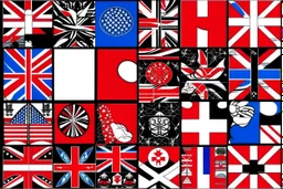 england flag proud english icons design style of warhol