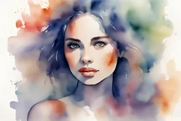 woman watercolor