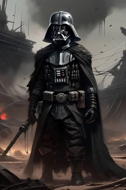 Post apocalyptic Darth vader