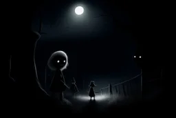 spooky encounter on a dark Halloween night."