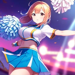 Clear focus,High resolution,High quality, An anime girl, cheerleader