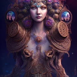 Insanely detailed photograph of an elaborate beautiful city goddess intricate glowing skin eyes intricate face hair lashes fur dress hyperdetailed painting by Anna Dittmann Huang Guangjian and Dan Witz CGSociety ZBrush Central fantasy art album cover art 4K 64 megapixels 8K resolution HDR Greek shiny space colours jewelry celestial hair eyes light"