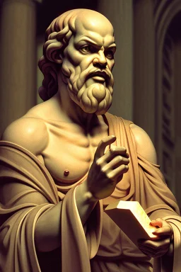 socrates holding the magical philosopher's stone from Harry Potter::