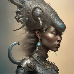 ssango fantasy, fantasy magic, intricate, sharp focus, illustration, highly detailed, digital painting, concept art, matte, artgerm and paul lewin and kehinde wiley, masterpiece silver elephant head bronze Asian African girl nice breast Afo hair turquoise sun rain waves