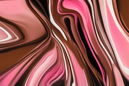 Brown, white, and pink abstract painting