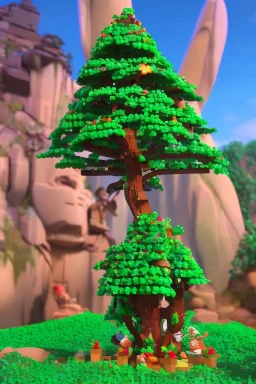 lego tree forest animals children