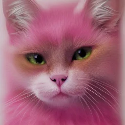 pink fur cat highly detailed