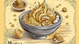 Detailed Illustration of Maca Powder