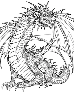 real massive dragonr coloring page