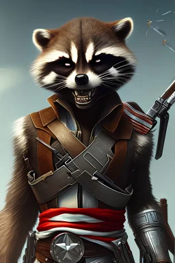 What would rocket raccoon look like in the world of the Assassins Creed video game?
