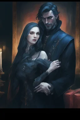 Strahd Von Zarovich and his wife Selene