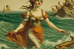 Agrippina queen swim in sea