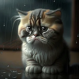 sad cat