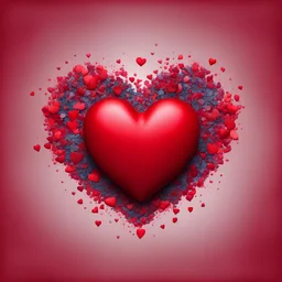 Create red heart colour and colour background