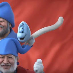 Recep Tayyip Erdogan as Papa Smurf