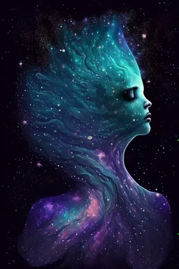 mermaid without face. galaxy