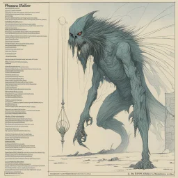 ConceptSheet: AD&D monster phantom stalker, with statistics [by Moebius]