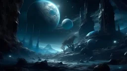 captivating scene. magical space theme. extreme depth and detail