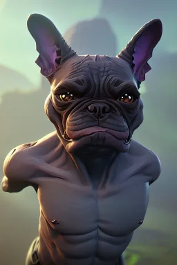 alien french bulldog musculature hulk body HD strong french bulldog hulk marvels Warcraft 64k