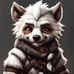 gnoll child white fur cute