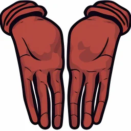 a simple logo of an hand with thumb up, line, flat, vector icon