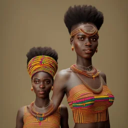 kente african bride model, full body, cinema 4d, octane render, high detail