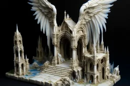 Ivory angelic light ruins painted by Cai Jia