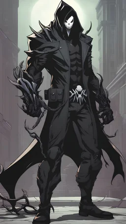 Mix between venom symbiote and Reaper in solo leveling style
