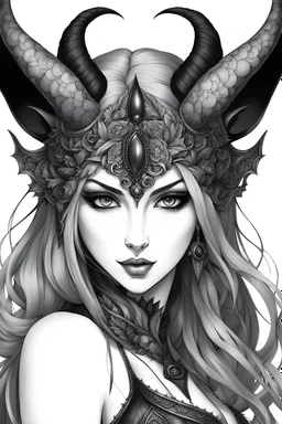 succubus, feminine, anime drawing style, dark, demon ears, intricate details, highly detailed, detailed portrait, ultra detailed, ultra quality, zoom out,