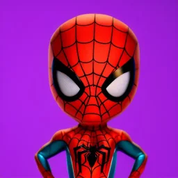 Chibi spiderman, octane rendering, modern Disney style