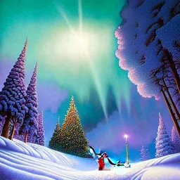 Redfoo has a snow shovel, he is shoveling snow, detailed face, meticulously detailed afro hair; ethereal fantasy hyperdetailed mist, luminous colorful sparkles, glitter, snowflakes, ice crystals, airbrush, by Maxfield Parrish, Alphonse Mucha, Henri Rosseau, Cyril Rolando, Fausto-Giurescu, Dan Mumford, CryEngine, volumetric lighting