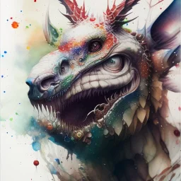 animal glutton Gulo gulo, watercolor illustration by <agnes cecile> <Yoji Shinkawa>