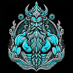 Logo for Poseidon the Greek God of the Ocean