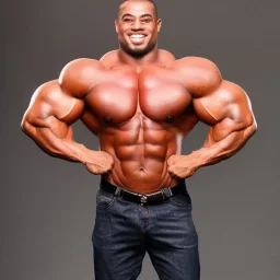 Male, steroid, bodybuilder, super heavy weight, massive, handsome, beautiful, front view, shredded, smile, poser face, handsome, v taper, over developed pecs, rouged, super heavy weight bodybuilder, Mr olympia, go model, male model, twenty-five years old