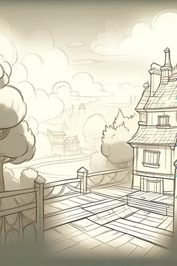 sketch of a 2d game background