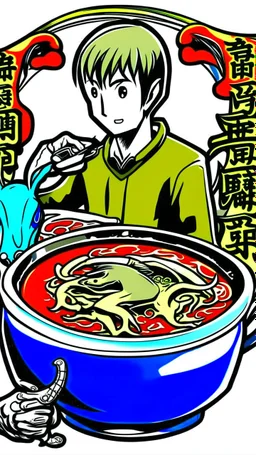 Japanese Kangaroo Soup Australian Ad Scott Pilgrim style.