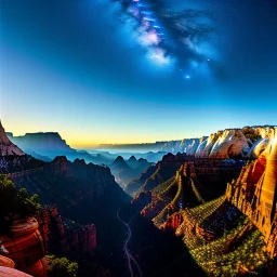 Zion National Park, Utah,aerial view,extremely detailed digital painting, high resolution,8k, realistic, beautiful, volumetric lighting, mystical colors ,perfectly centered image, perfect composition, rim light, beautiful lighting,masterpiece, stunning scene, raytracing, anatomically correct, in the style Van Gogh and robert e howard and Ken Kelley and Ohrai Noriyoshi and Simon Bisley and tomzj1.