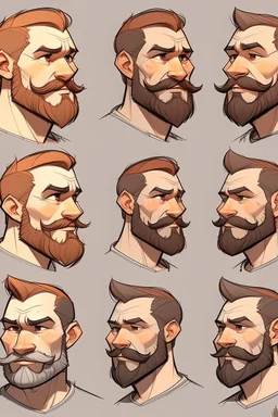 The claim emphasizes the importance of maintaining consistent character design across angles and expressions. Key features, such as a round face with a strong jawline, medium beard, chubby cheeks, large eyes, and a wide nose, must remain constant. The distances between the eyes, nose, and mouth should be consistent, with slight adjustments for side views. Unique traits like side-styled hair, small eyes, and thick eyebrows must be uniform. Expressions should align with fixed mouth and eye shapes,