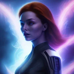 Dark Phoenix, X-Men , Jean Gray. hyperfantastic,hyperscifi,unreal engine 5.best colours,deep purple . fire theme .blue neon smoke.cinamatic,full cinematic lights.beautiful body and hands details,beautiful face details,8k,hyperdetails.by alan parker.ann dittman