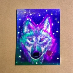 A magical sparkle wolf